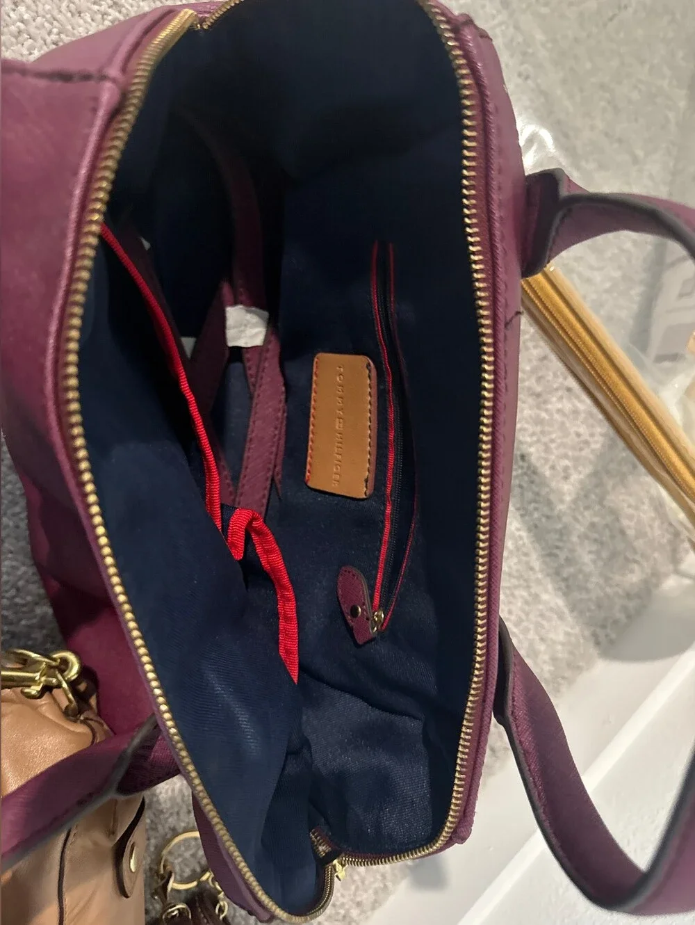 Women's TOMMY HILFIGER Satchel Bag in Deep Plum